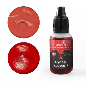 Краситель гелевый водорастворимый Caramella 102 Супер красный, 20 г