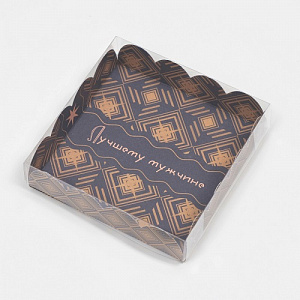 Коробочка для печенья, "Защитнику", 12х12х3 см